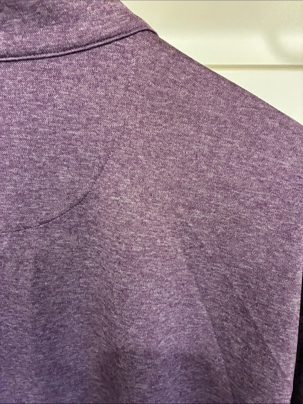 Donald Ross Purple Quarter-Zip Golf Performance Sweater